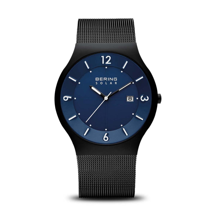 Bering Brushed Black Solar Bracelet Watch