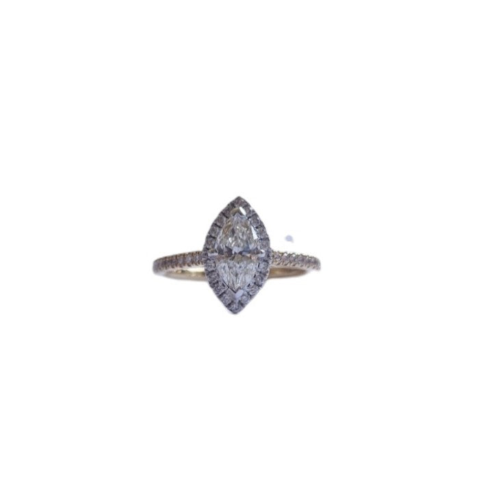 18ct Yellow Gold Marquise Cut Diamond Ring