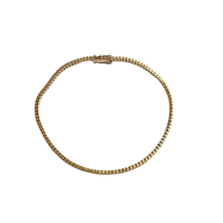 18ct Yellow Gold Diamond Line Bracelet