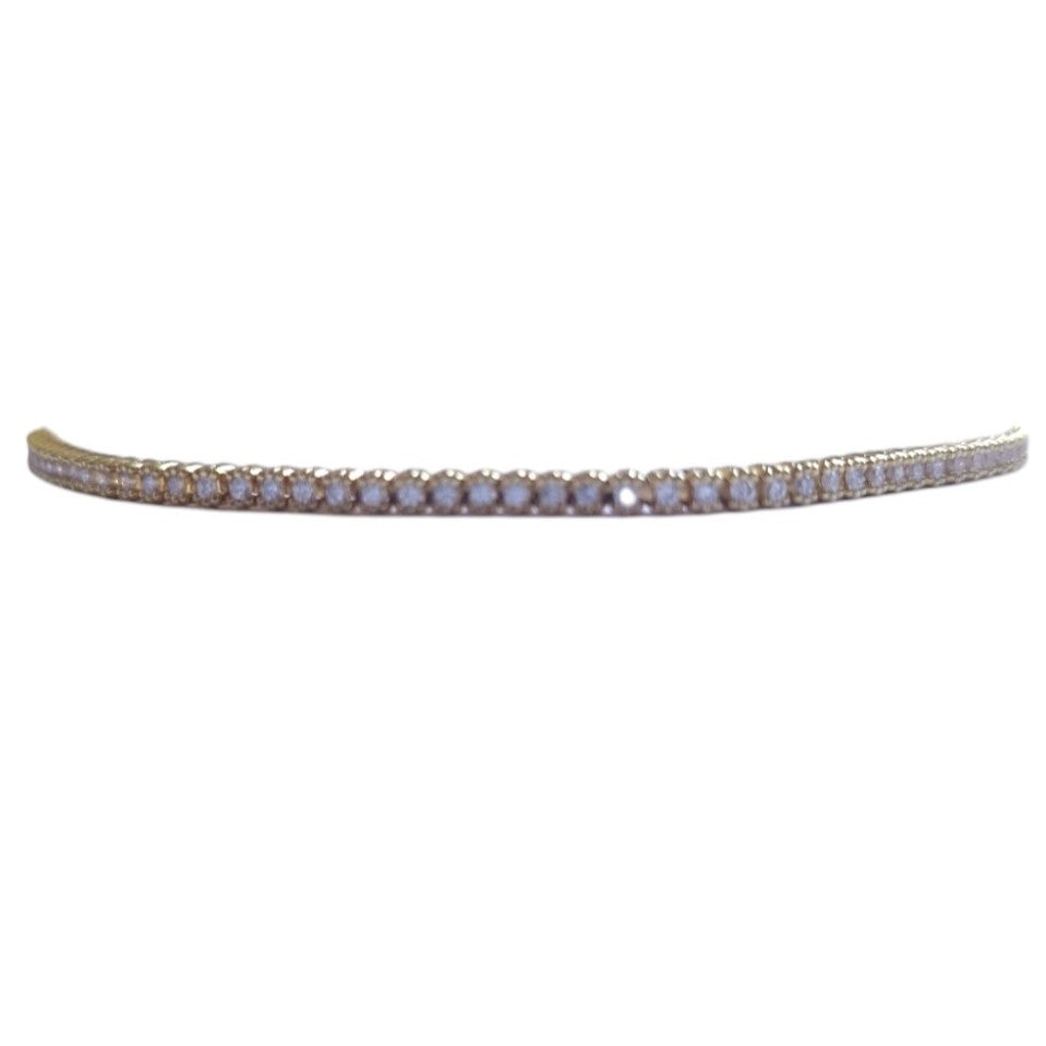 18ct Yellow Gold Diamond Line Bracelet