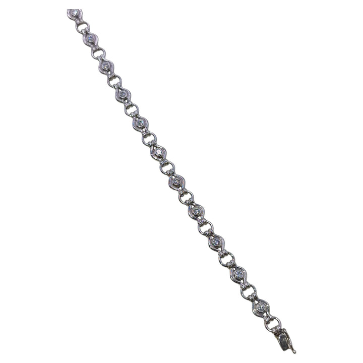 18ct White Gold Diamond Set Bracelet