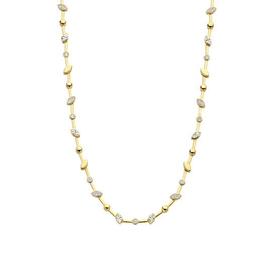 Ti Sento Gold Plated CZ Necklace