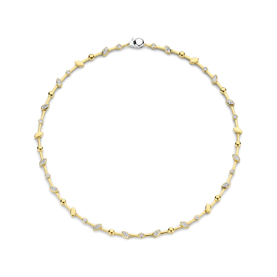 Ti Sento Gold Plated CZ Necklace