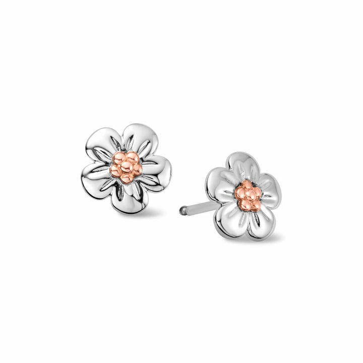 Clogau Forget Me Not Silver Stud Earrings