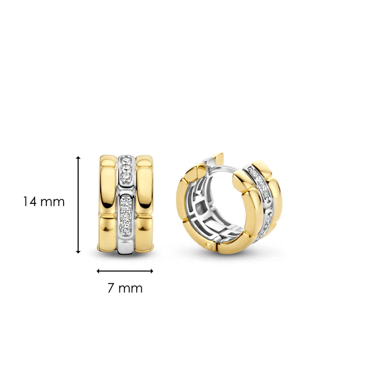 Ti Sento Small Gold Plated Hoops