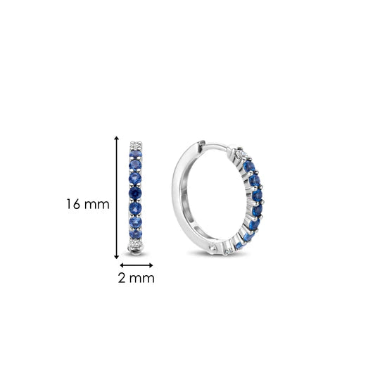 Ti Sento Blue Hoop Earrings