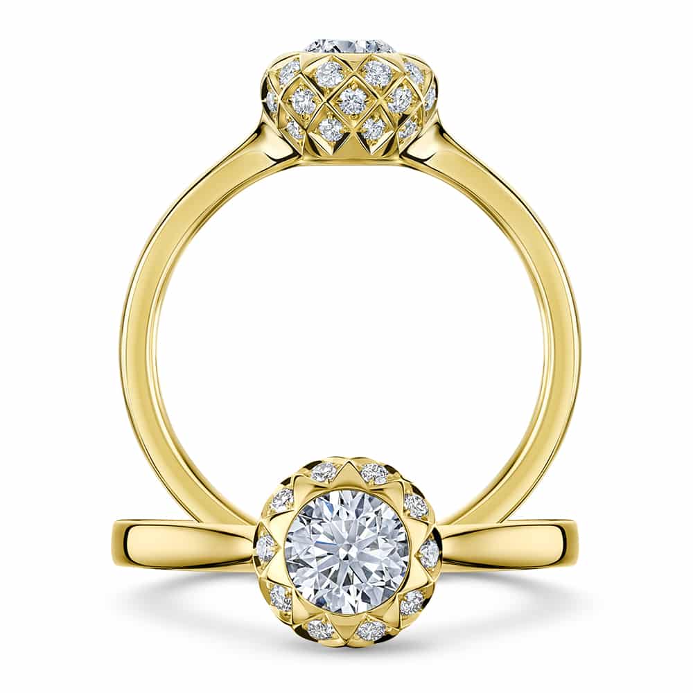 Buy Sonnena Gold Stone Set Cluster Ring Silver Brilliant Diamond Cut  Crystals Accent Engagement Wedding Rings for Women Fashion Gift Online at  desertcartJamaica