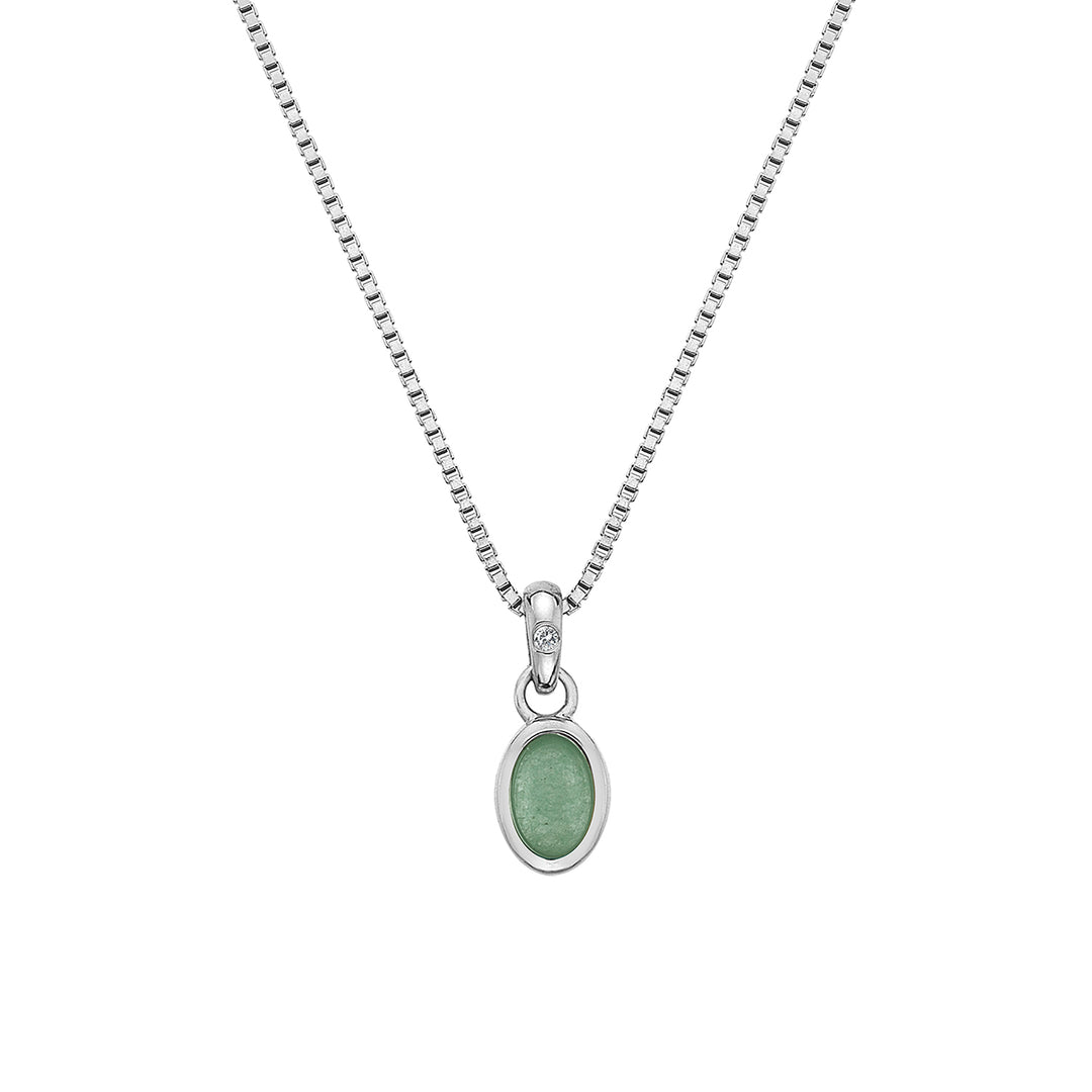 Hot Diamonds Green Adventurine March Birthstone Pendant