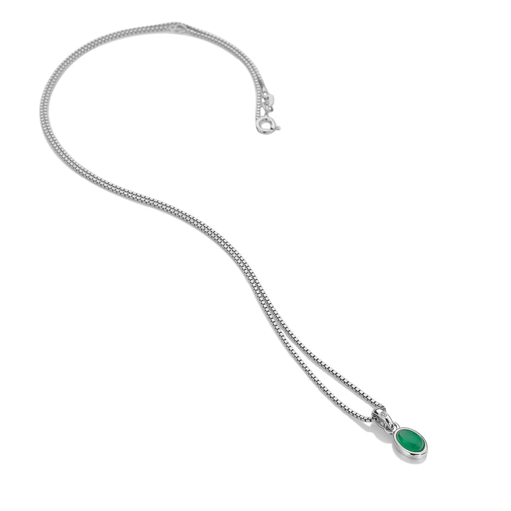 Hot Diamonds Green Agate May Birthstone Pendant