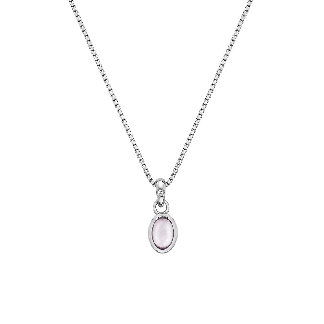 Hot Diamonds Rose Quartz October Birthstone Pendant