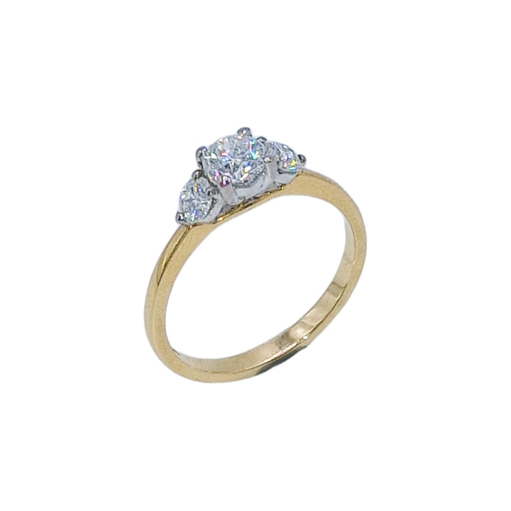 18ct Yellow Gold Trilogy Diamond Ring