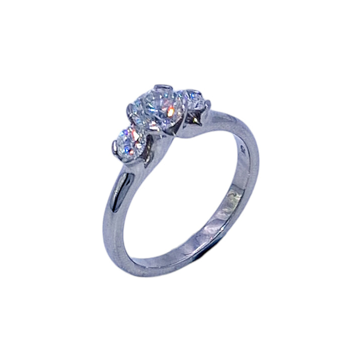 Platinum 3 Stone Trilogy Diamond Ring