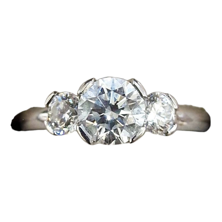 Platinum 3 Stone Trilogy Diamond Ring