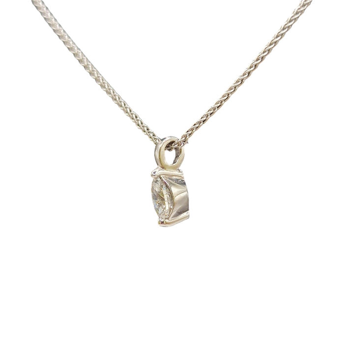 18ct White Gold Marquise Pendant