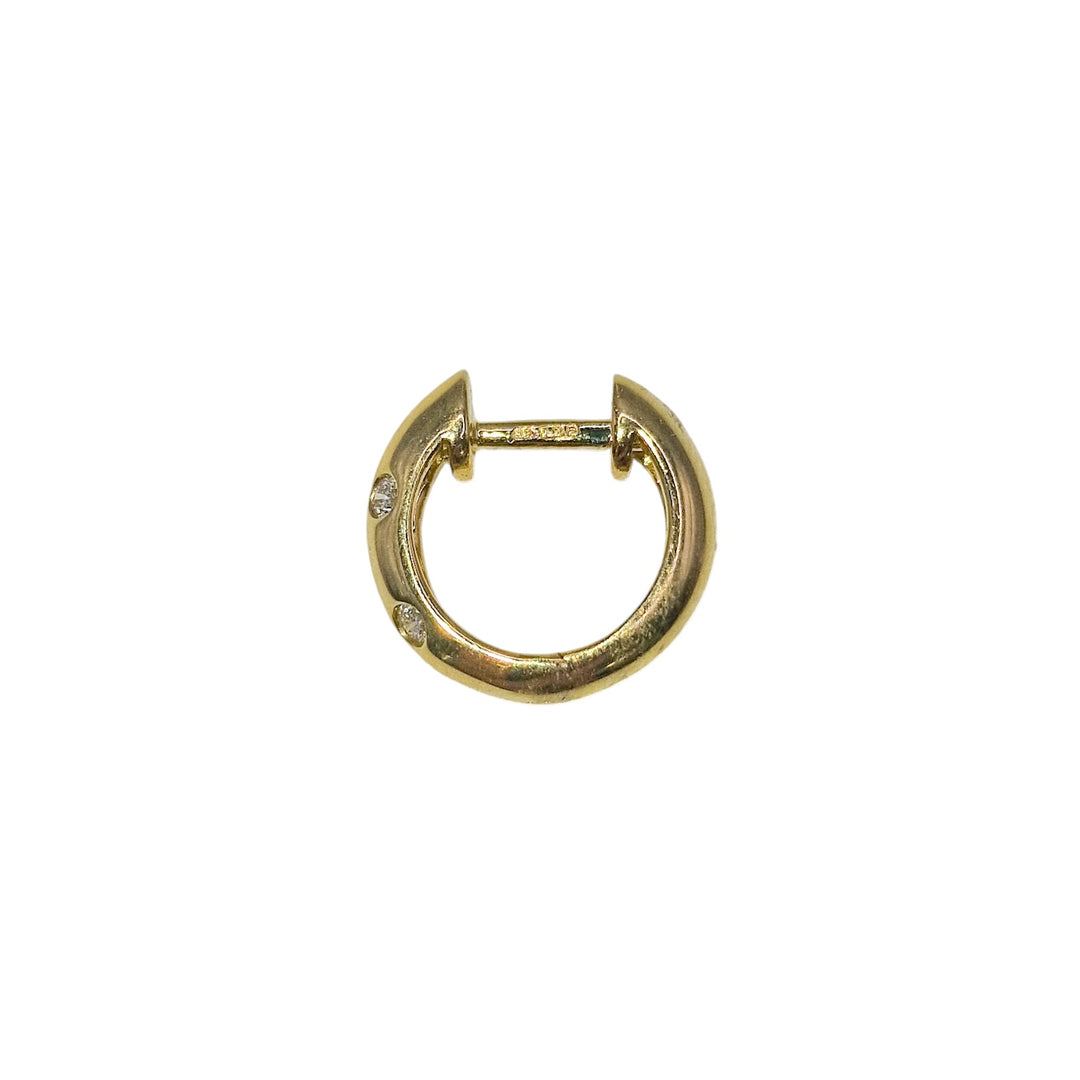 18ct Yellow Gold Diamond Hoops