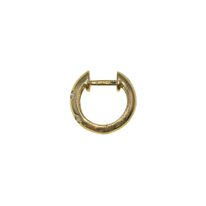 18ct Yellow Gold Diamond Hoops