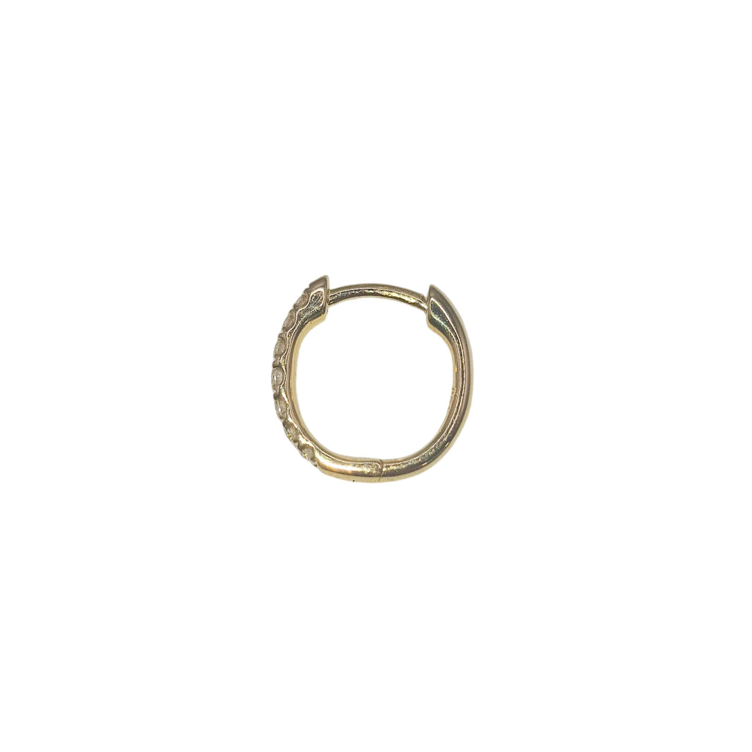 18ct Yellow Gold Diamond Hoops