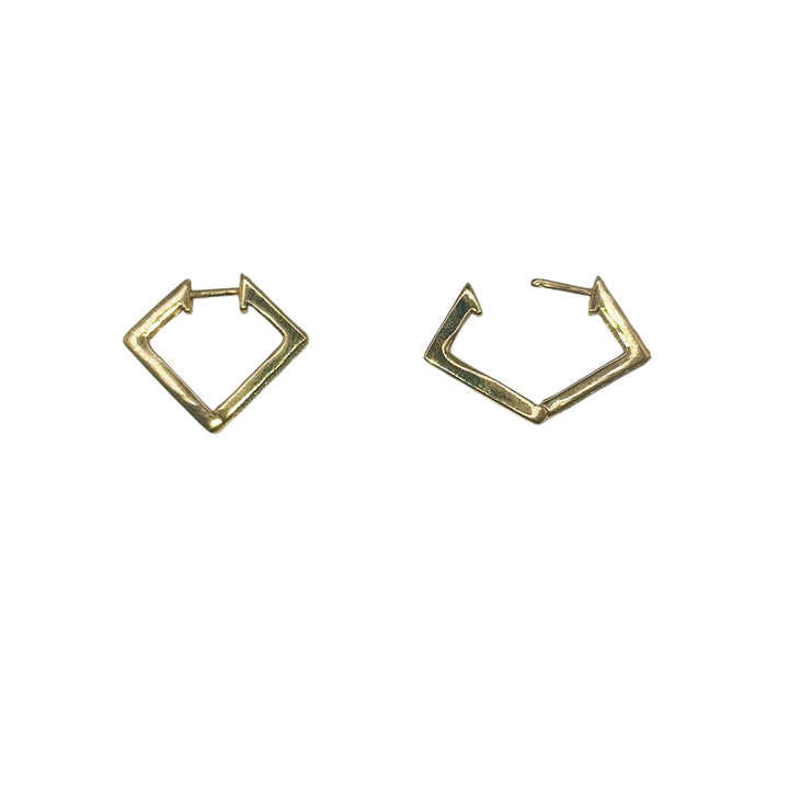 18ct Yellow Gold Diamond Hoops