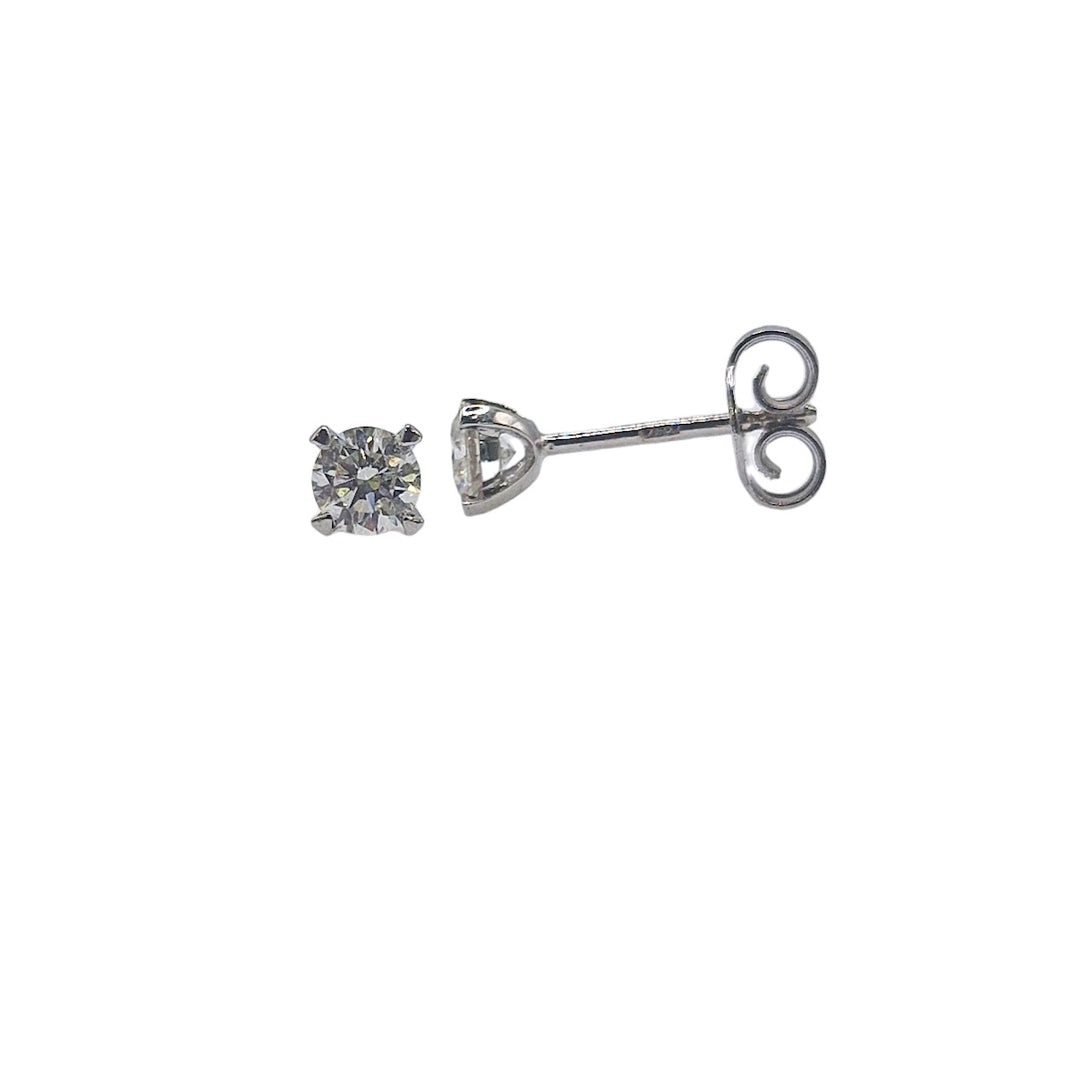 18ct White Gold Diamond Earrings