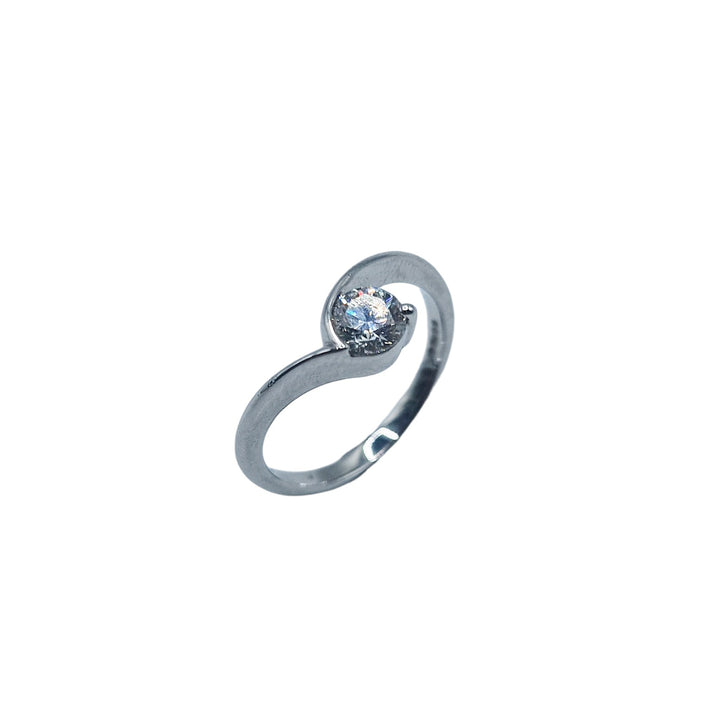 Platinum Twisted Solitaire Diamond Ring