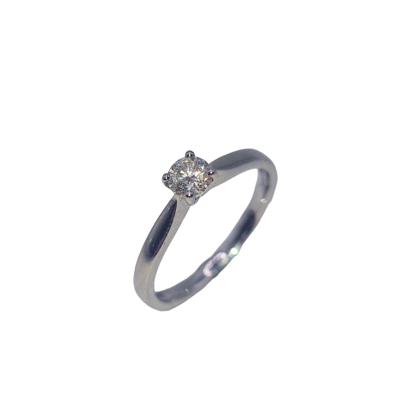 Palladium Solitaire Diamond Ring