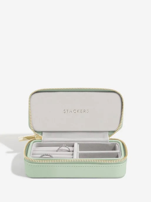 Stackers Medium Zipped Jewellery Box in Sage Green - Gifts from David  Mellor Family Jewellers UK