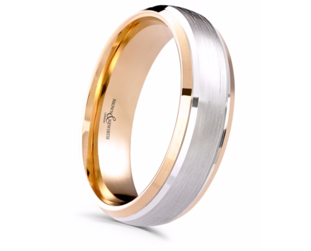 Palladium Patterned Wedding Ring 6mm